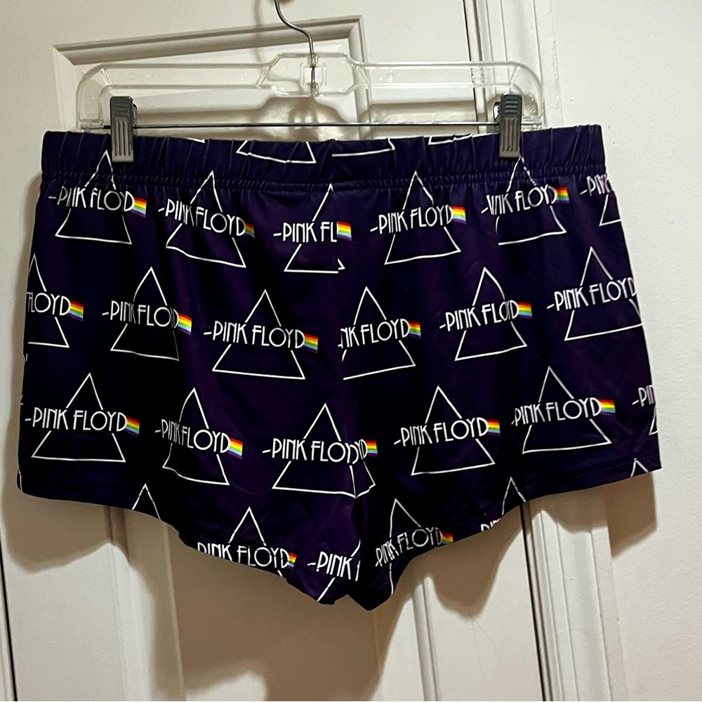 Pink Floyd Purple Boxer Shorts with Rainbow 🌈 and Prism Accents